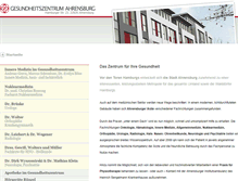 Tablet Screenshot of gesundheitszentrum-ahrensburg.de